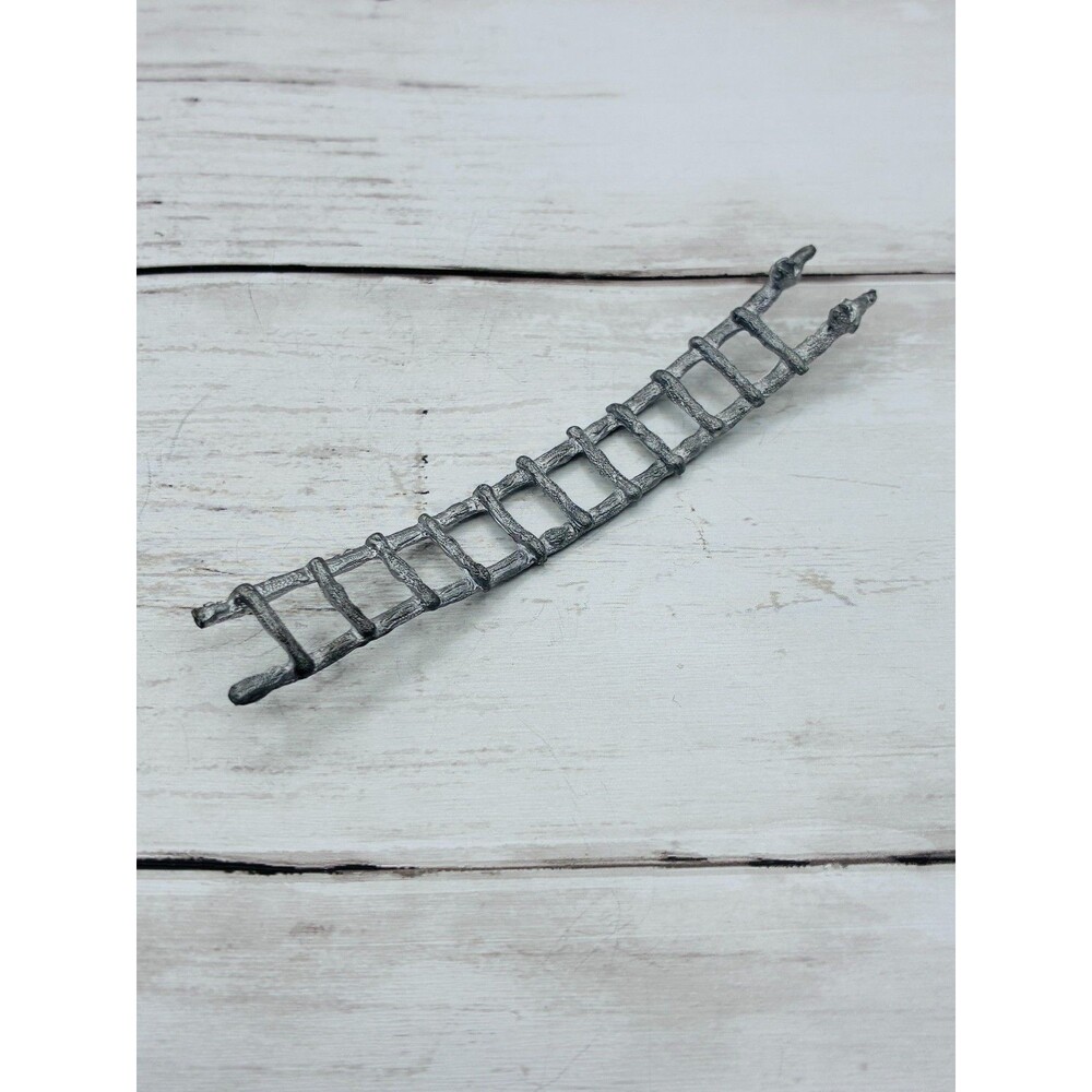 Vintage Metal Terrain Lot Stone Wall and Ladder Tabletop Wargaming Diorama 2-Pie